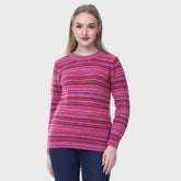 Women’s Sweater- Soft Woolen Knit Pullover- Round Neck Full Sleeve Jumper