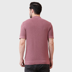 Men's Cotton T-Shirt - Half Sleeve Tee with Zip Detail- Lightweight and Breathable Fabric