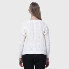 Women’s Warm Winter Sweater- Stylish Pullover with Full Sleeves-Round