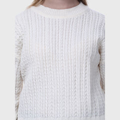 Women’s Warm Winter Sweater- Stylish Pullover with Full Sleeves-Round