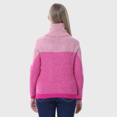 Women’s Colorful Striped Winter Sweater- Soft Woolen Knit Pullover