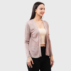 Women’s Lightweight Cotton Blend Full Sleeve Front Open Casual Shrug