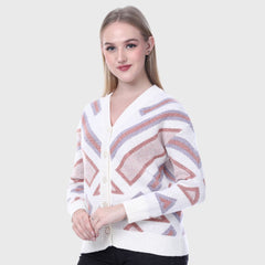 Women's Button-Down Knit Cardigan-V-Neck Full Sleeve Sweater