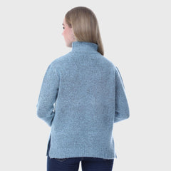 Women's High Neck Soft Knit Warm Pullover Sweater for Winter