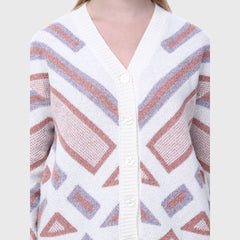 Women's Button-Down Knit Cardigan-V-Neck Full Sleeve Sweater