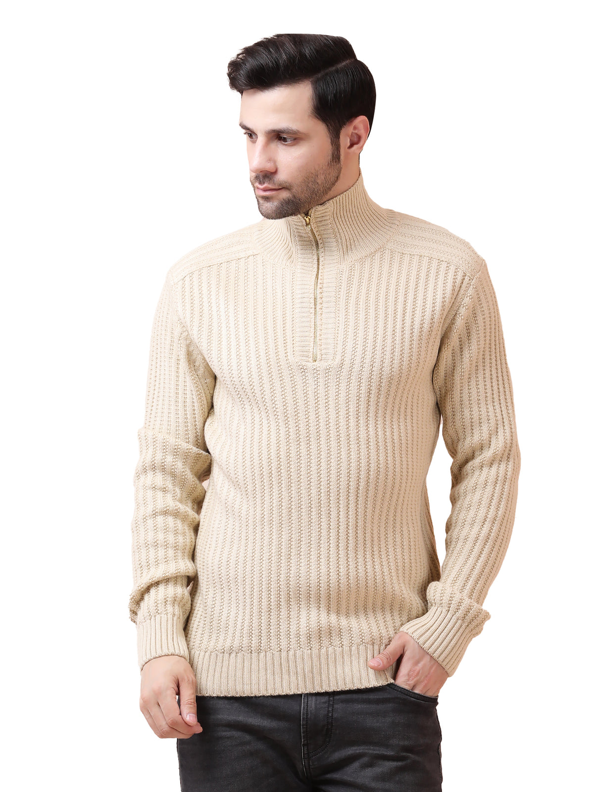 Classic Men’s Acrylic Pullover Sweater – Regular Fit
